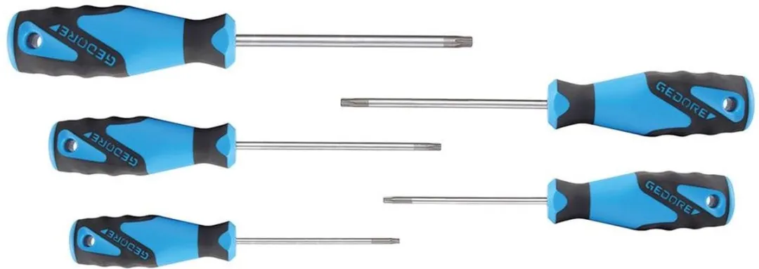 Gedore Torx-schroevendraaierset 1616617 - 5 Stuks - T10/T15/T20/T25/T30