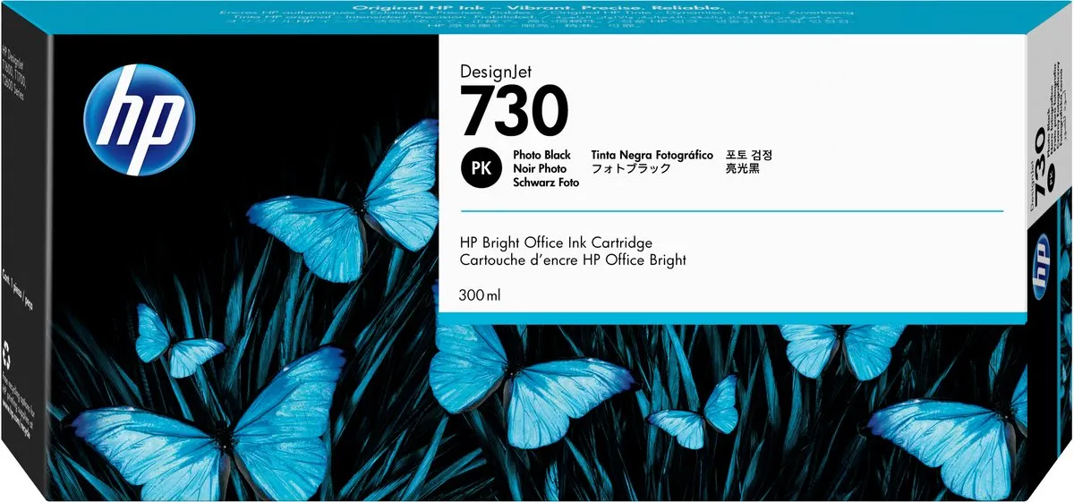 HP DesignJet 730 Zwart Fotopatroon 300ml - 0190781771319