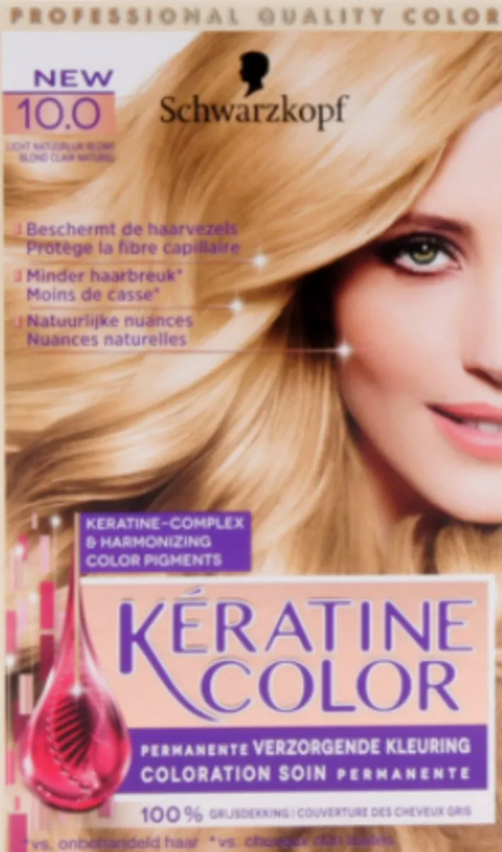Schwarzkopf Keratine Color 10.0 Licht Natuurlijk Blond Haarverf 60ml
