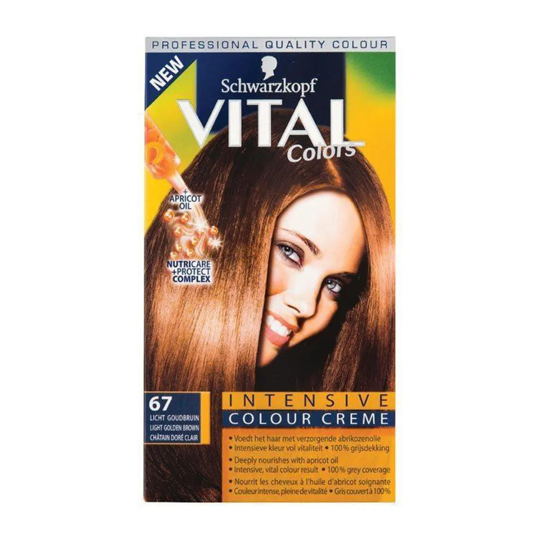 Schwarzkopf Vital Colors 67 Licht Goudbruin Haarverf 145ml