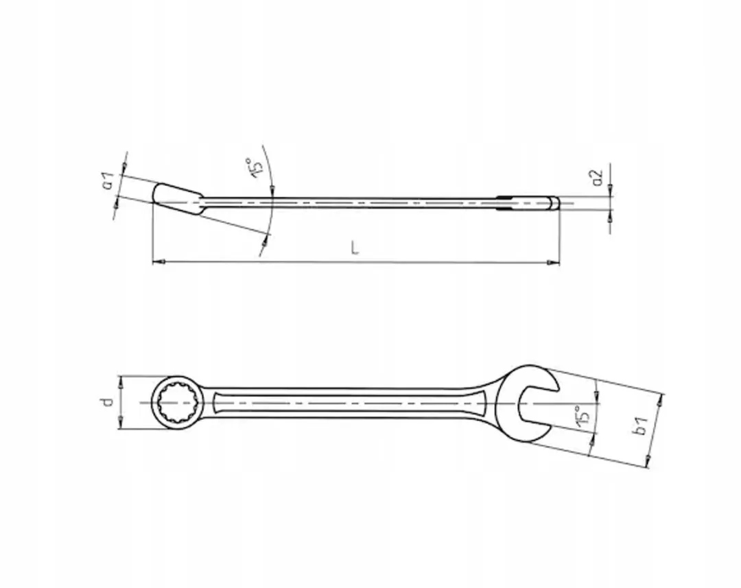 Würth Ring- en dopsleutel 8mm - Chroom-vanadiumstaal