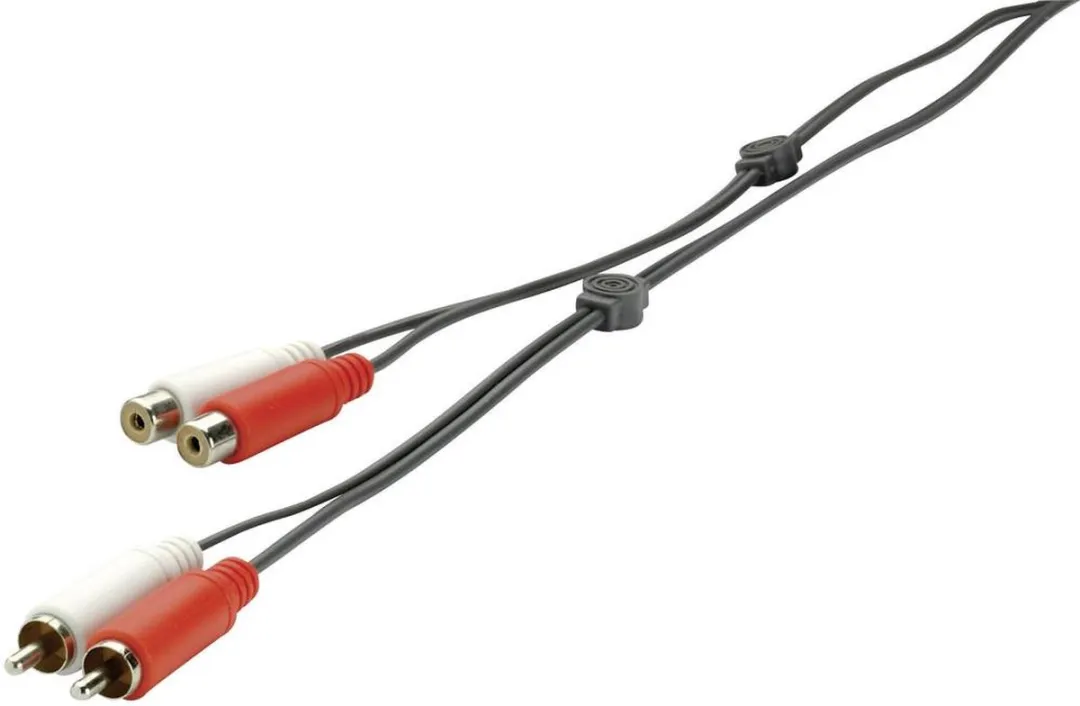 SpeaKa Professional SP-1300380 Cinch Verlengkabel - 3m - Zwart