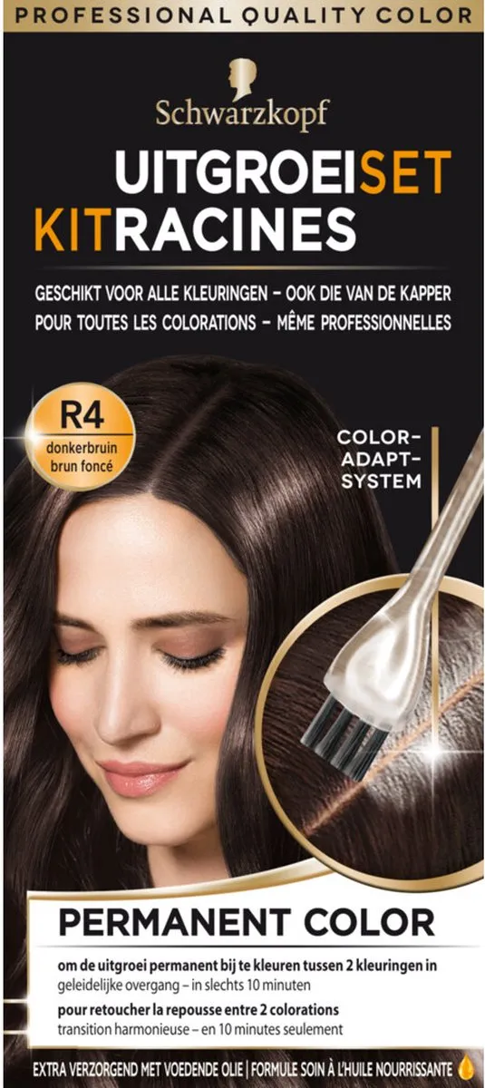 Schwarzkopf Uitgroeiset Donkerbruin R4