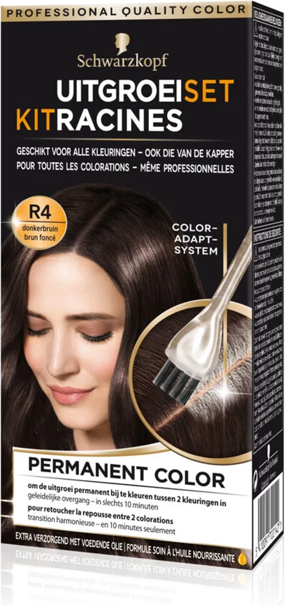 Schwarzkopf Uitgroeiset Donkerbruin R4 - 30 Stuks