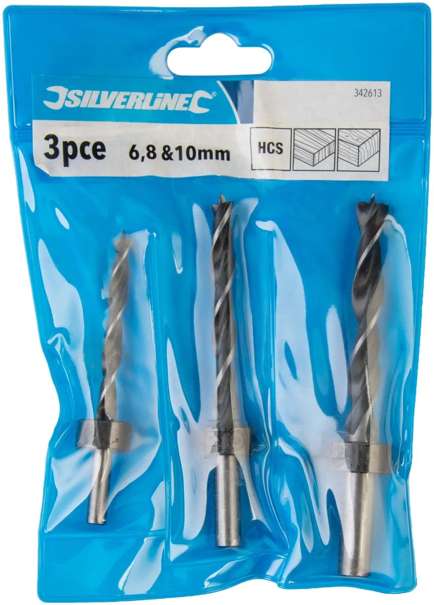 Silverline Deuvelboor Set 6/8/10mm