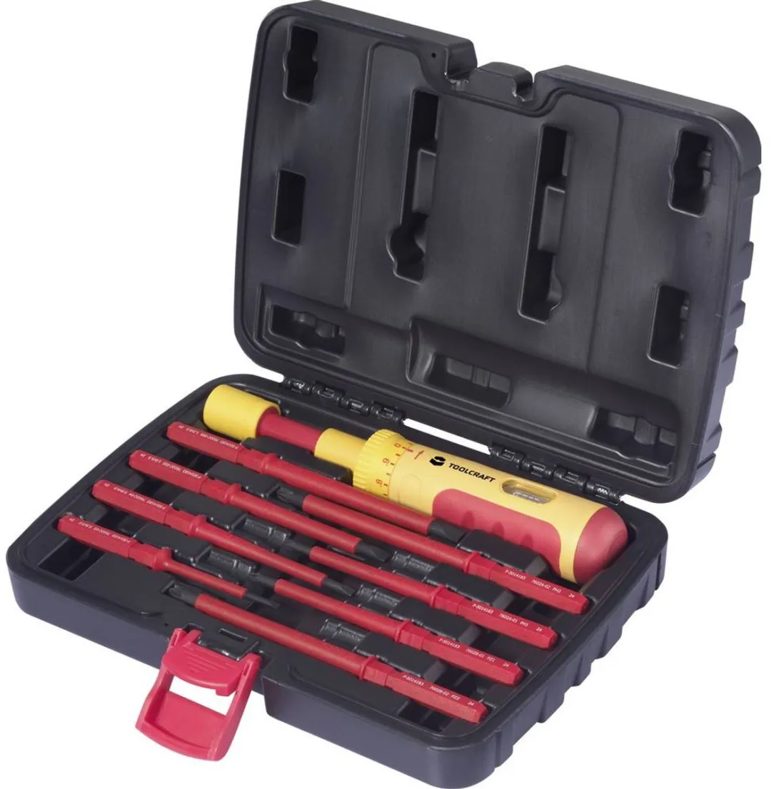 TOOLCRAFT 1-6 Nm Omkeerbare VDE Schroevendraaierset Elektronica