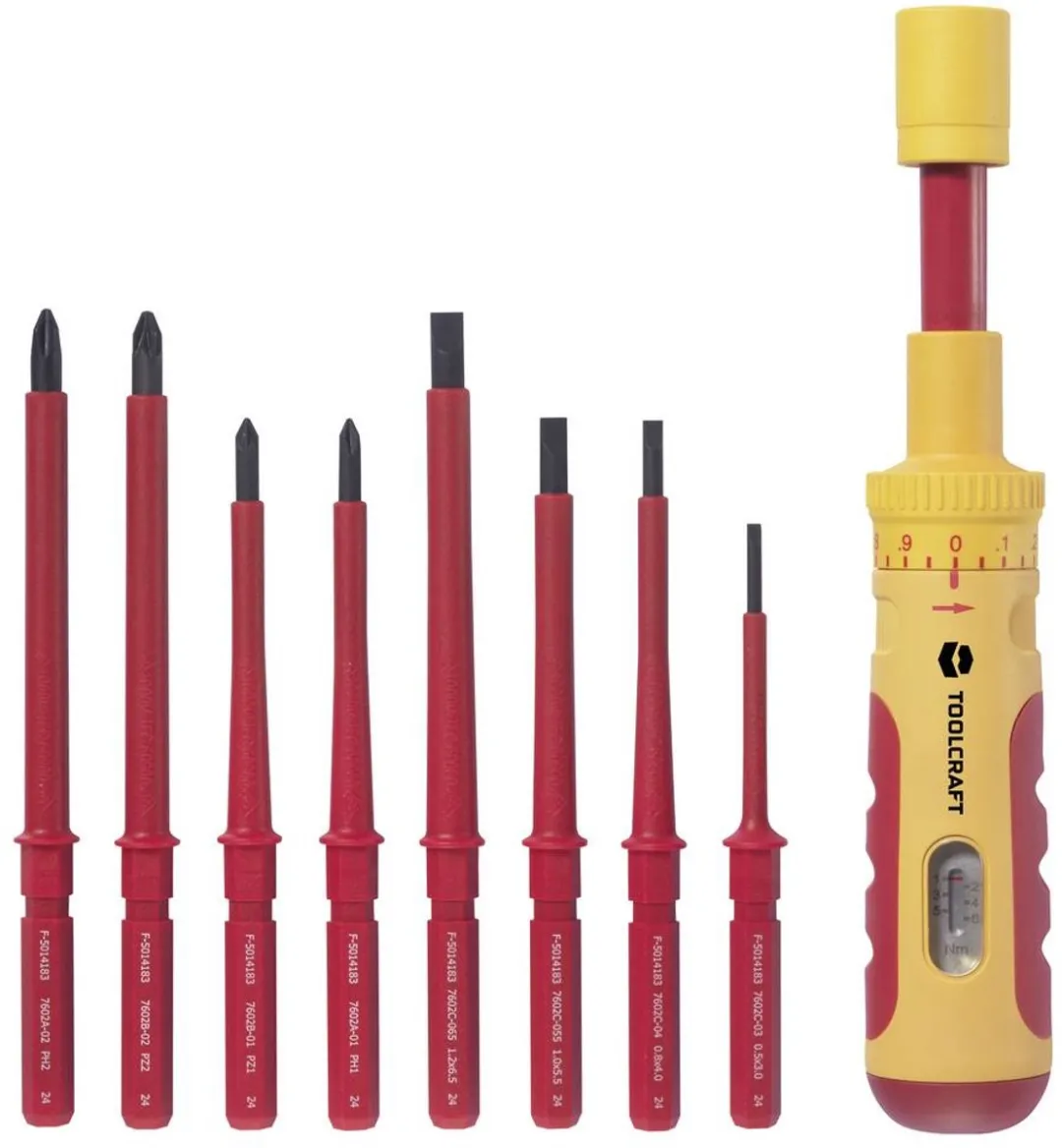 TOOLCRAFT 1-6 Nm Omkeerbare VDE Schroevendraaierset Elektronica - 9-delig