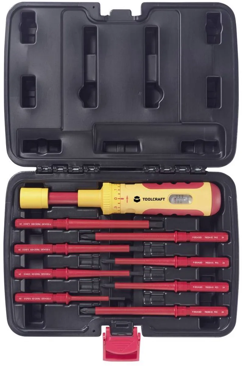 TOOLCRAFT 1-6 Nm Omkeerbare VDE Schroevendraaierset Elektronica - 9-delig