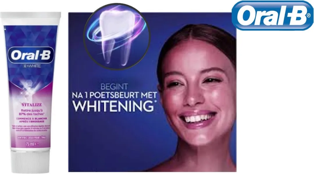 Oral-B 3D White Vitalize Tandpasta - 6x75ml