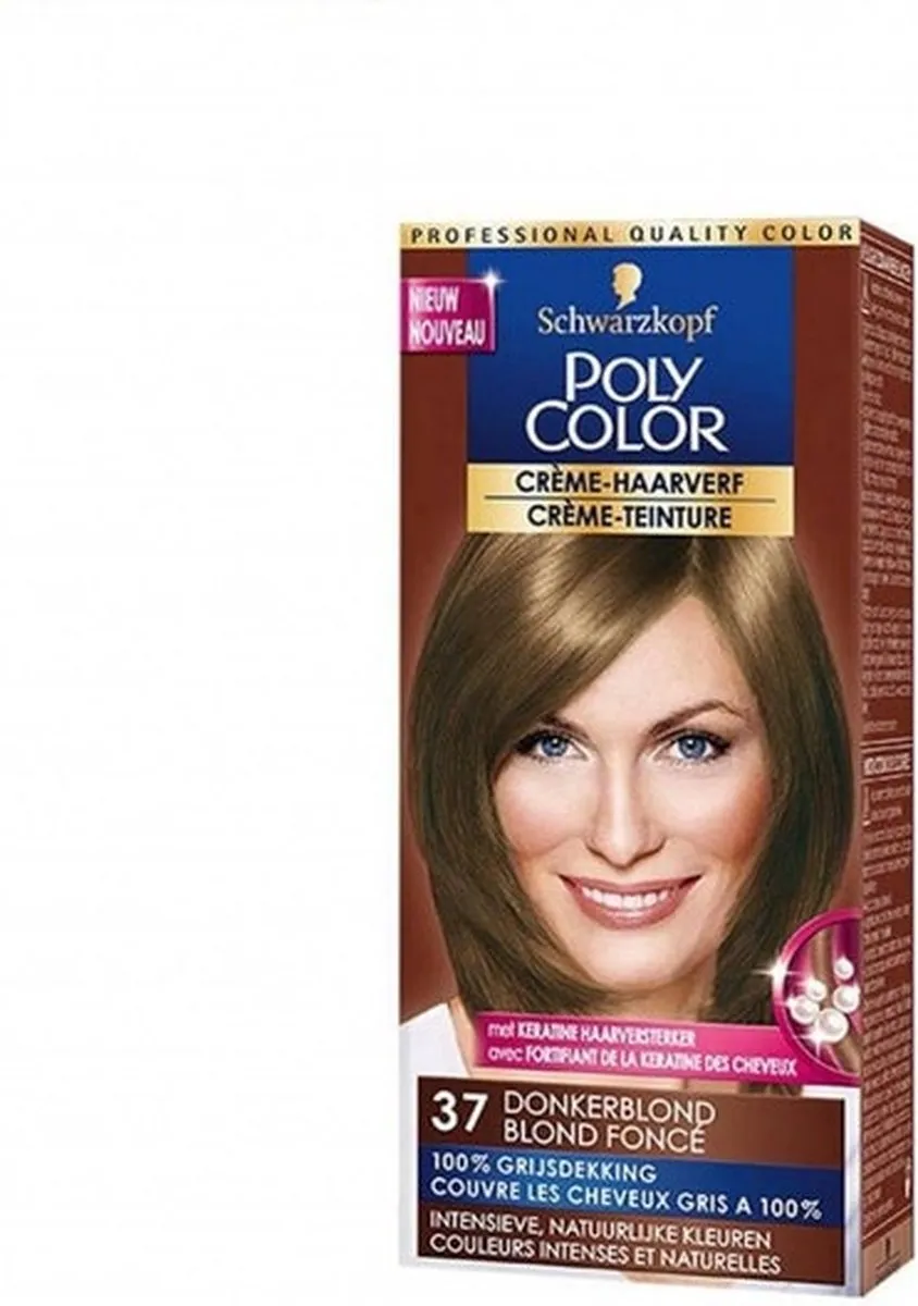 Poly Schwarzkopf Poly Color Crème Haarverf 37 Donkerblond 90ml