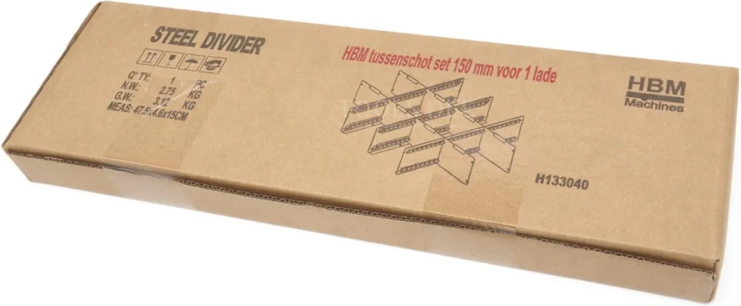 HBM Tussenschotset 150mm voor 1 lade