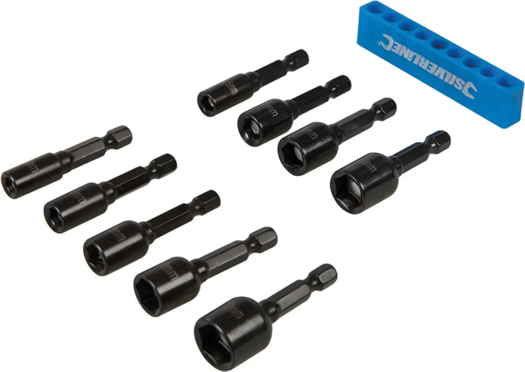 Silverline Magnetische Dopsleutelset 5-12mm - 9-delig - Chroom-vanadium Staal