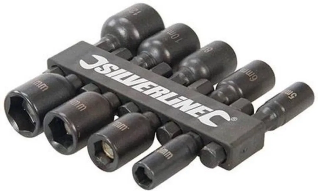 Silverline Magnetische Dopsleutelset 5-12mm - 9-delig - Chroom-vanadium Staal - afbeelding 6 van 6