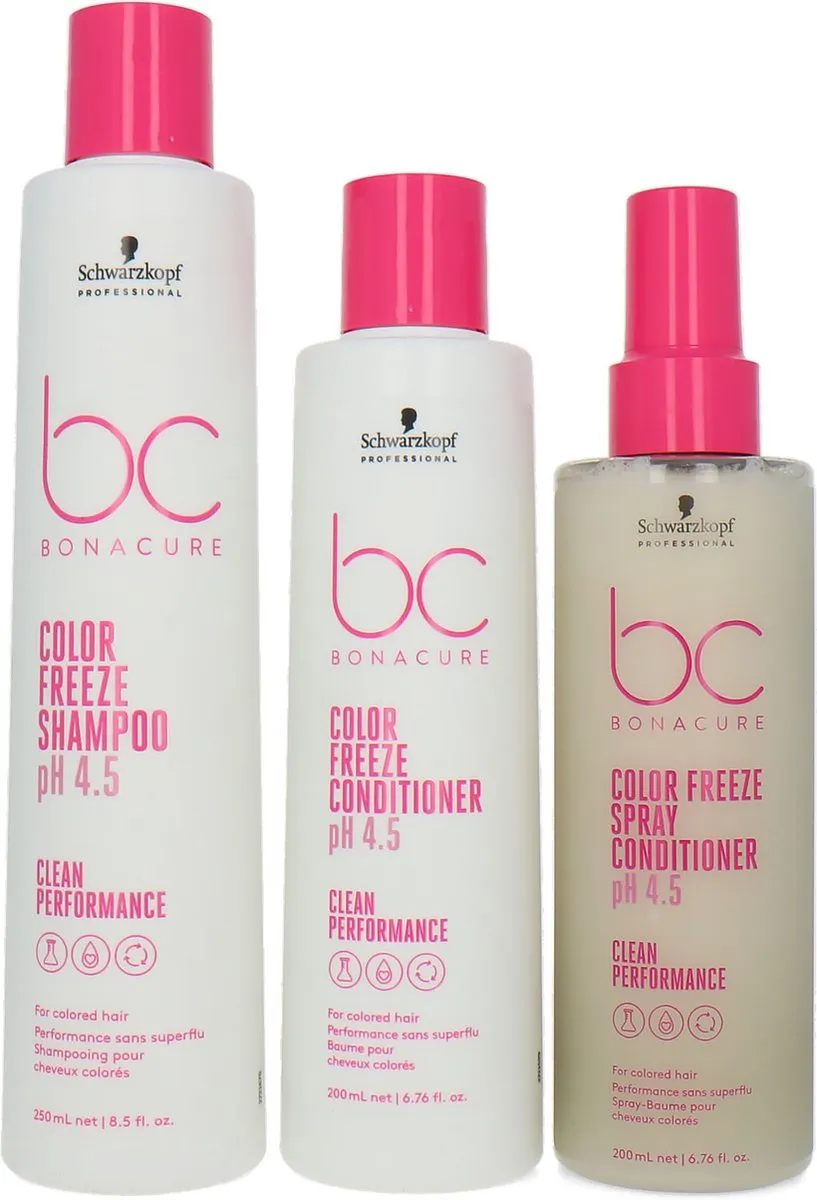 Schwarzkopf Bonacure Color Freeze Shampoo+Conditioner+Spray 650ml