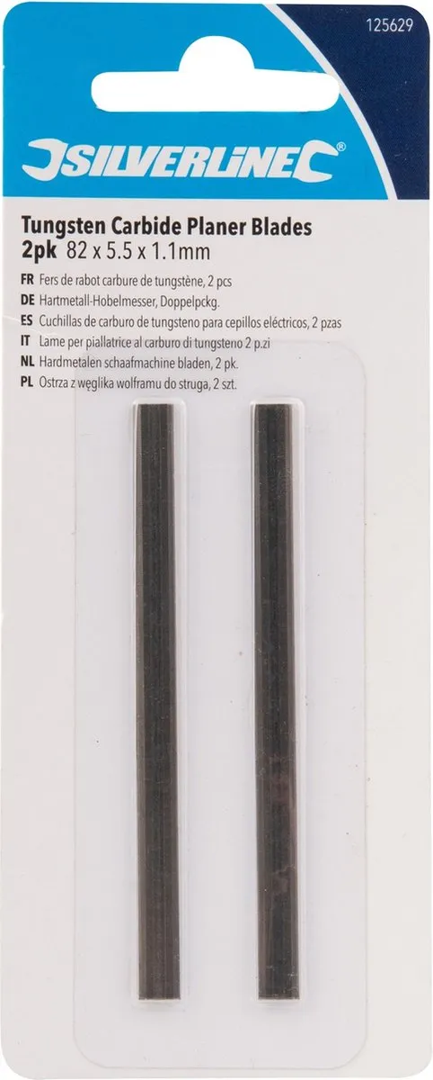 Silverline 125629 Schaafbladen 82mm - 2 Stuks - Hardmetaal