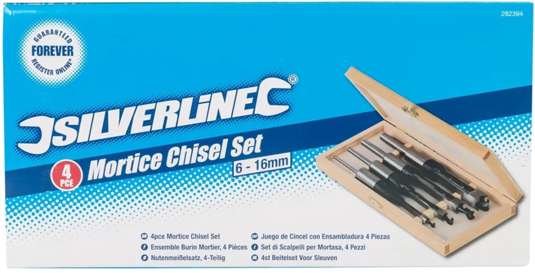 Silverline Vierkant Gatenboor Set 282394 - 4-delig Ø6-16mm