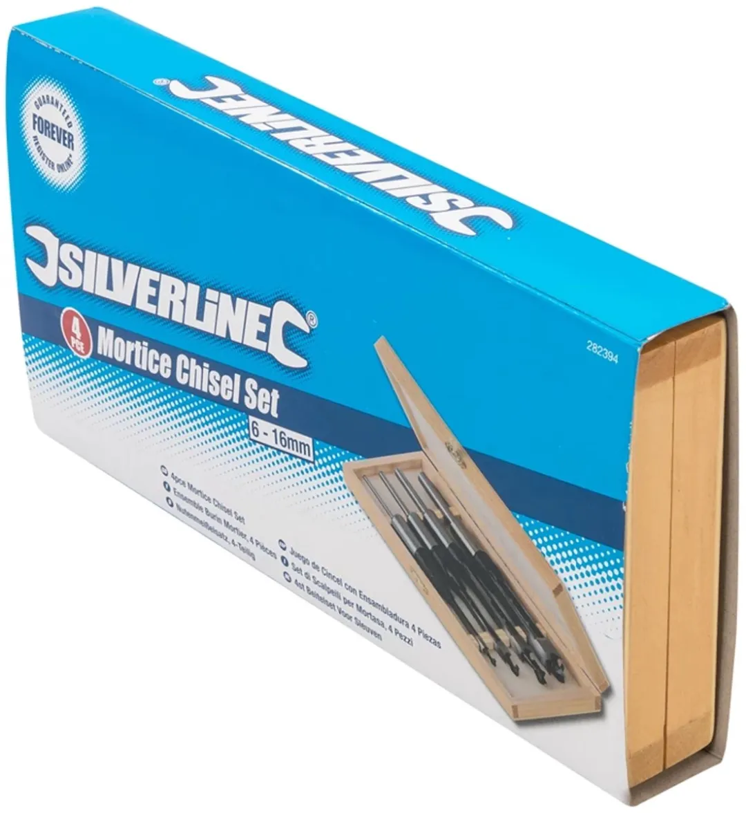 Silverline Vierkant Gatenboor Set 282394 - 4-delig Ø6-16mm
