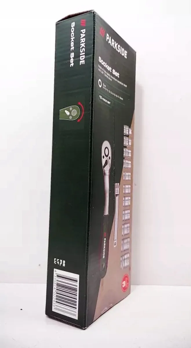 Parkside Doppenset 13-delig met ratel - 100mm verlengstuk - 8-19mm