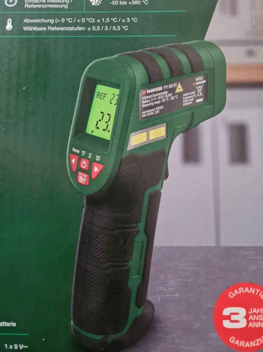 Parkside Infrarood Temperatuurmeter - Max 12m - Groen