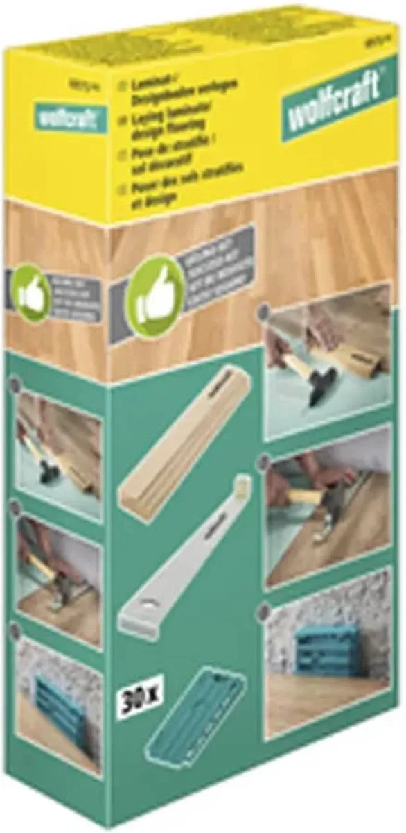 Wolfcraft Laminaat Legset 6975000 - Trekijzer & Slaghout - 30 Stuks - afbeelding 6 van 6