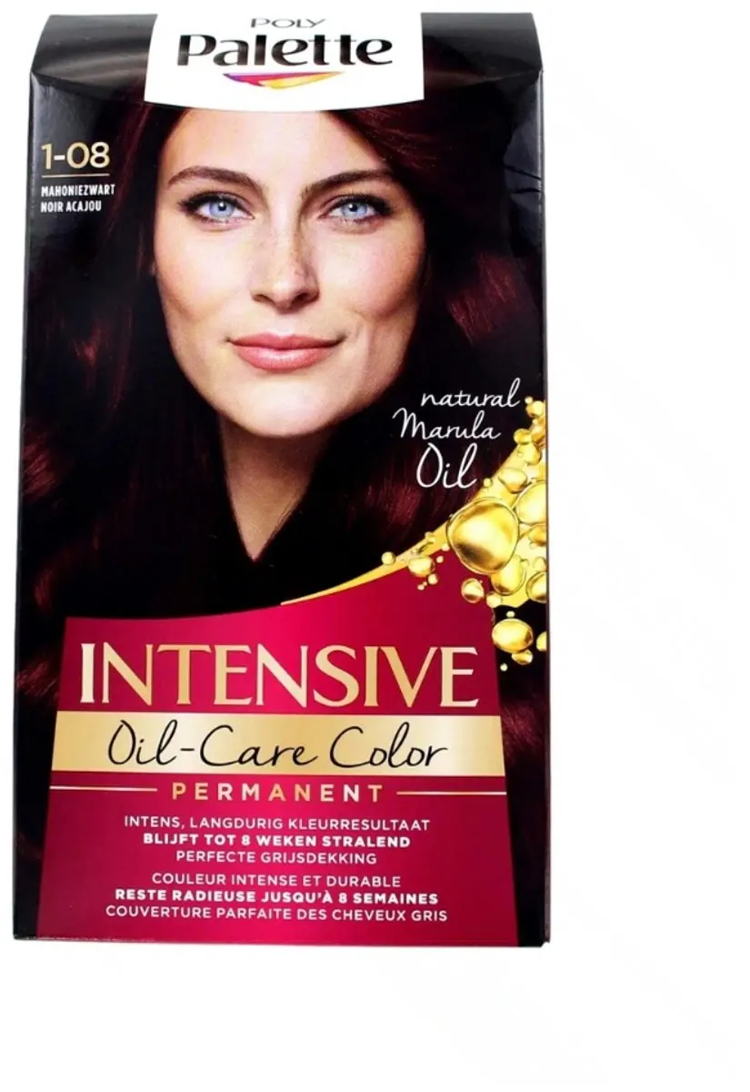 1 x Poly Palette – Haarverf – 45505 Mahoniezwart – 115 ml - Donker Haar Kleuren - Mahoniezwarte Haarkleur - Warme Mahonietonen - Diepzwarte Haarkleur - Haarverzorging