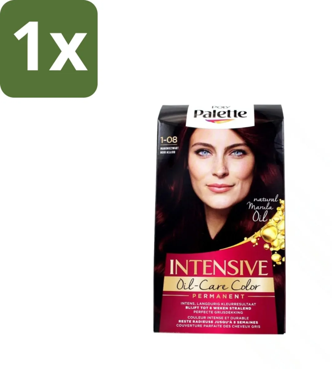 1 x Poly Palette – Haarverf – 45505 Mahoniezwart – 115 ml - Donker Haar Kleuren - Mahoniezwarte Haarkleur - Warme Mahonietonen - Diepzwarte Haarkleur - Haarverzorging