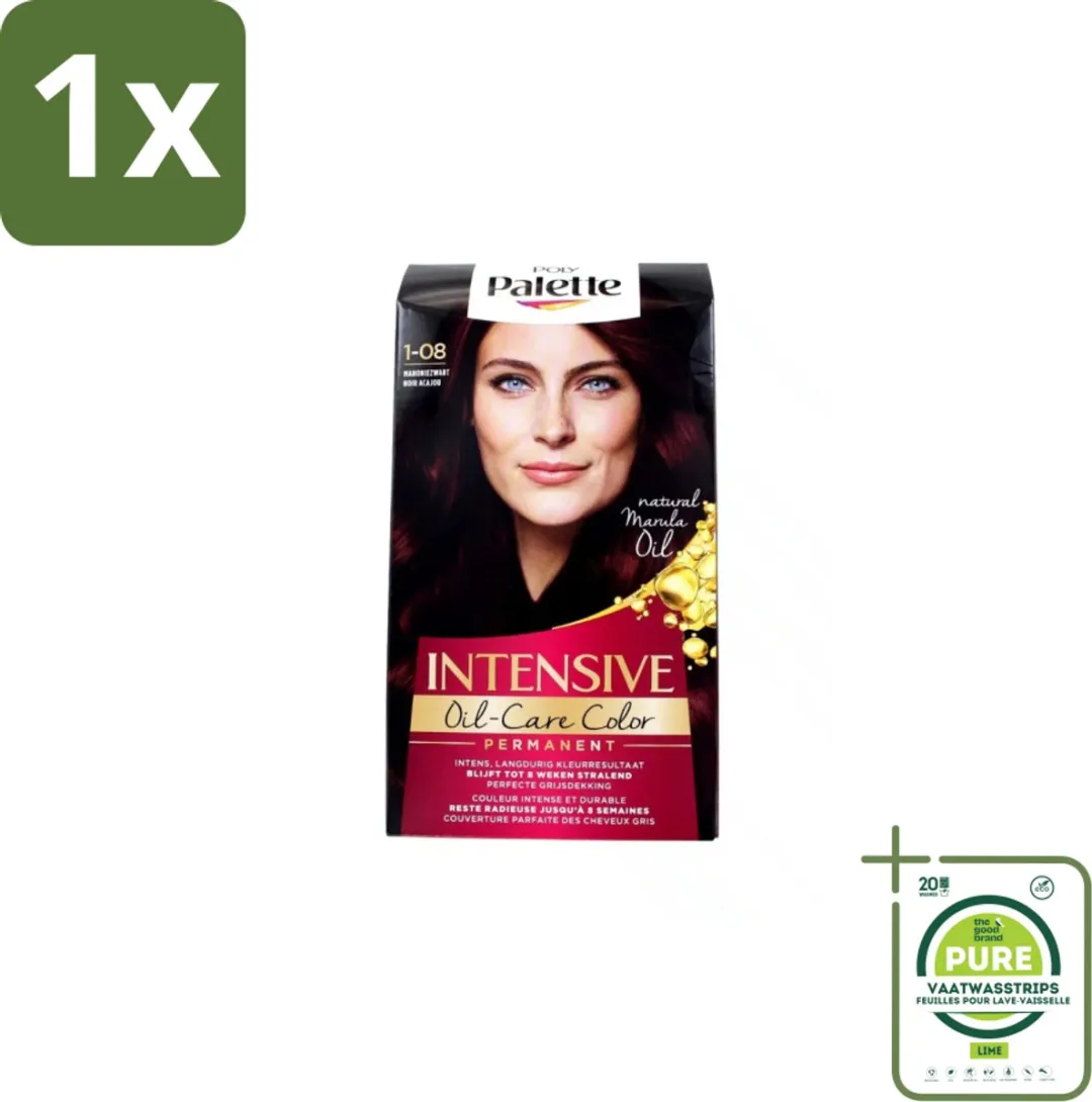 1 x Poly Palette – Haarverf – 45505 Mahoniezwart – 115 ml - Donker Haar Kleuren - Mahoniezwarte Haarkleur - Warme Mahonietonen - Diepzwarte Haarkleur - Haarverzorging