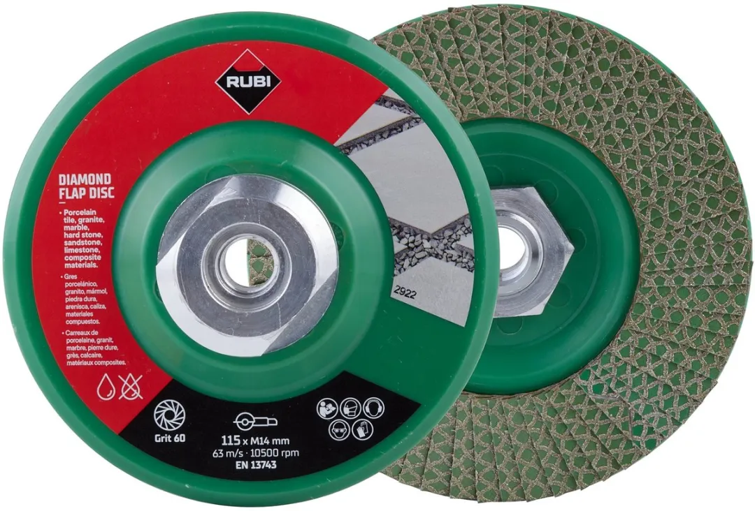 Rubi Flap Disc Diamant Lamellenschijf 115mm Korrel 50/60