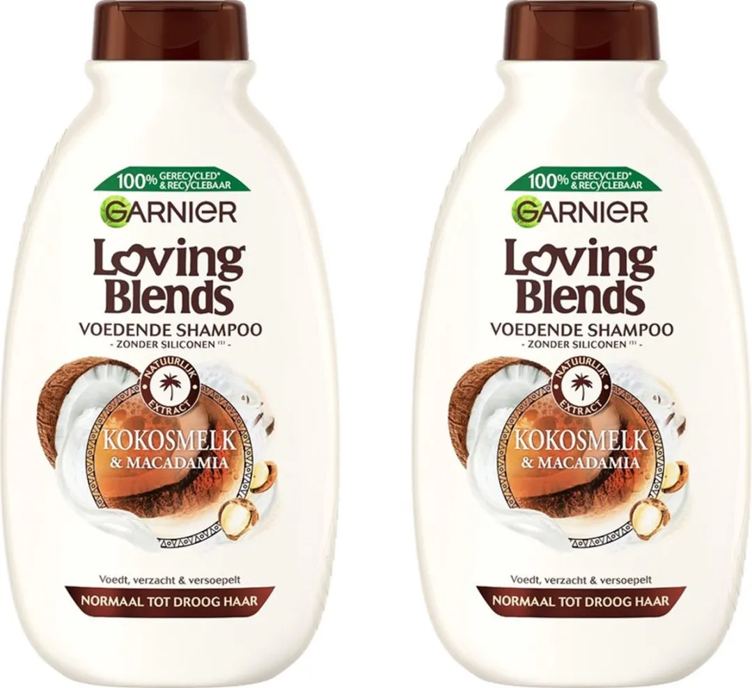 Garnier Loving Blends Kokosmelk & Macadamia Shampoo 2x300ml