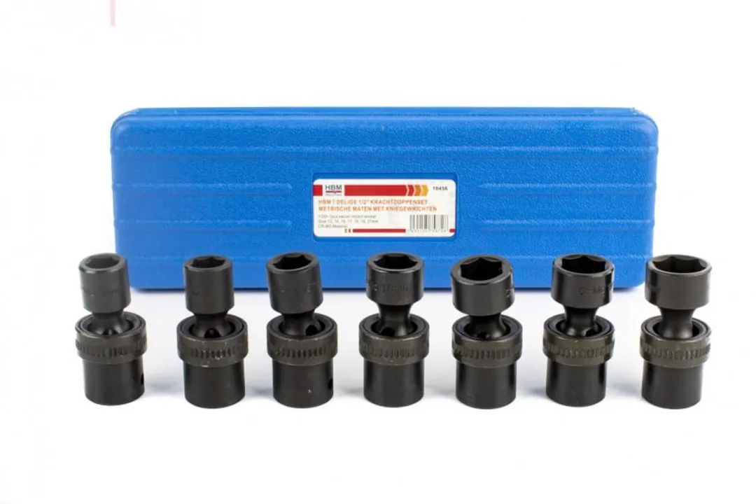 HBM 7-delige Dopsleutelset 1/2" - 13-24mm