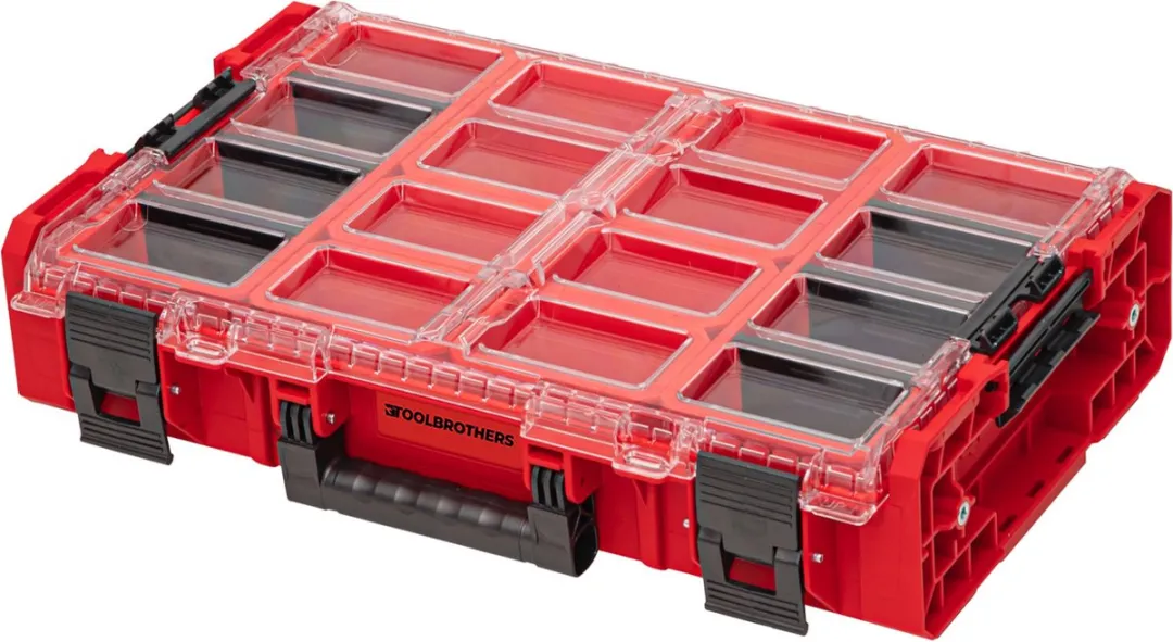 Toolbrothers RHINO XXL Organizer - 8x13,5L dozen - IP66 - Rood/Transparant - afbeelding 5 van 6
