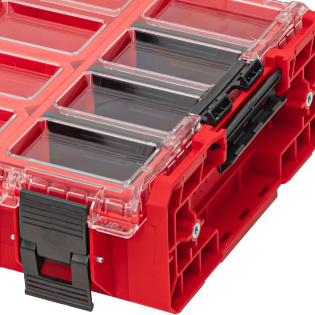 Toolbrothers RHINO XXL Organizer - 8x13,5L dozen - IP66 - Rood/Transparant - afbeelding 4 van 6