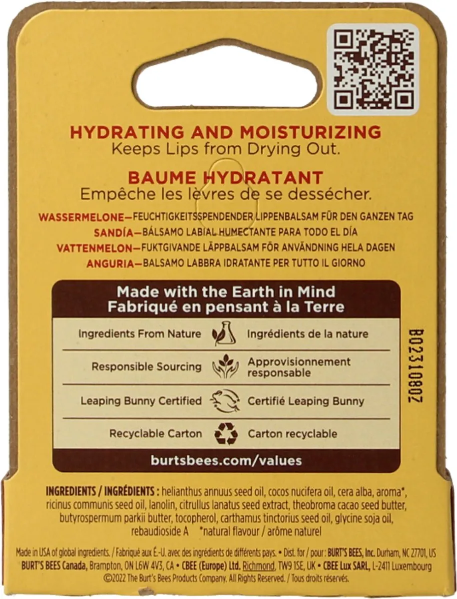 Burt's Bees Lippenbalsem Watermeloen 4,25g