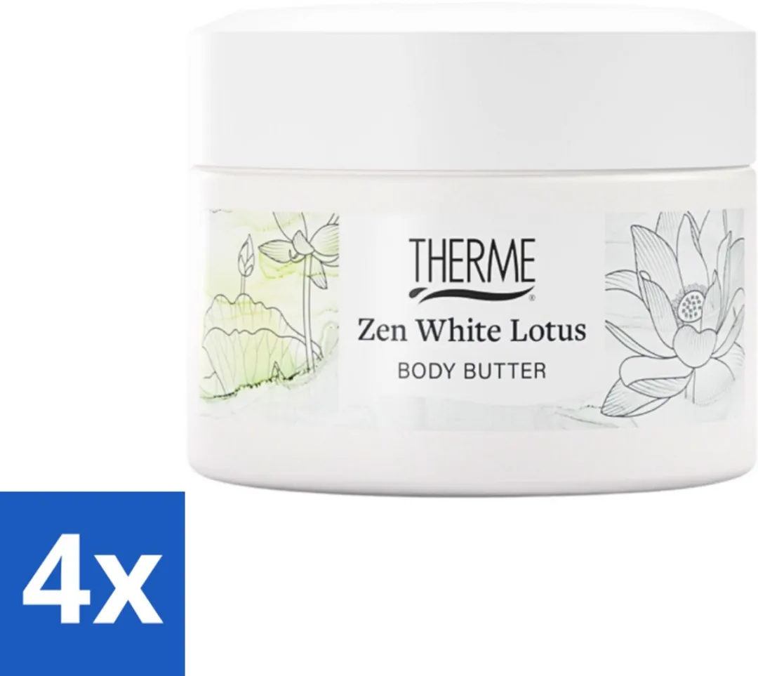 Therme Zen White Lotus Bodybutter 300g - 4 Stuks
