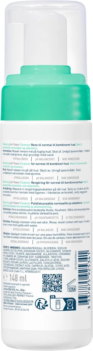 CeraVe Balancing Air Foam Reiniger 148ml