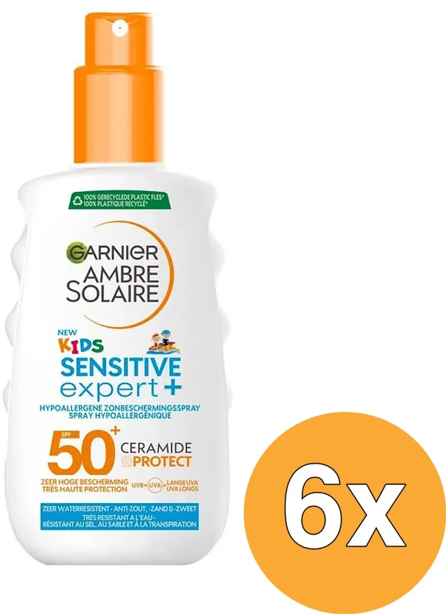 Garnier Ambre Solaire Kids Ceramide Protect Zonnebrandspray SPF 50+ 150ml - 6 Stuks