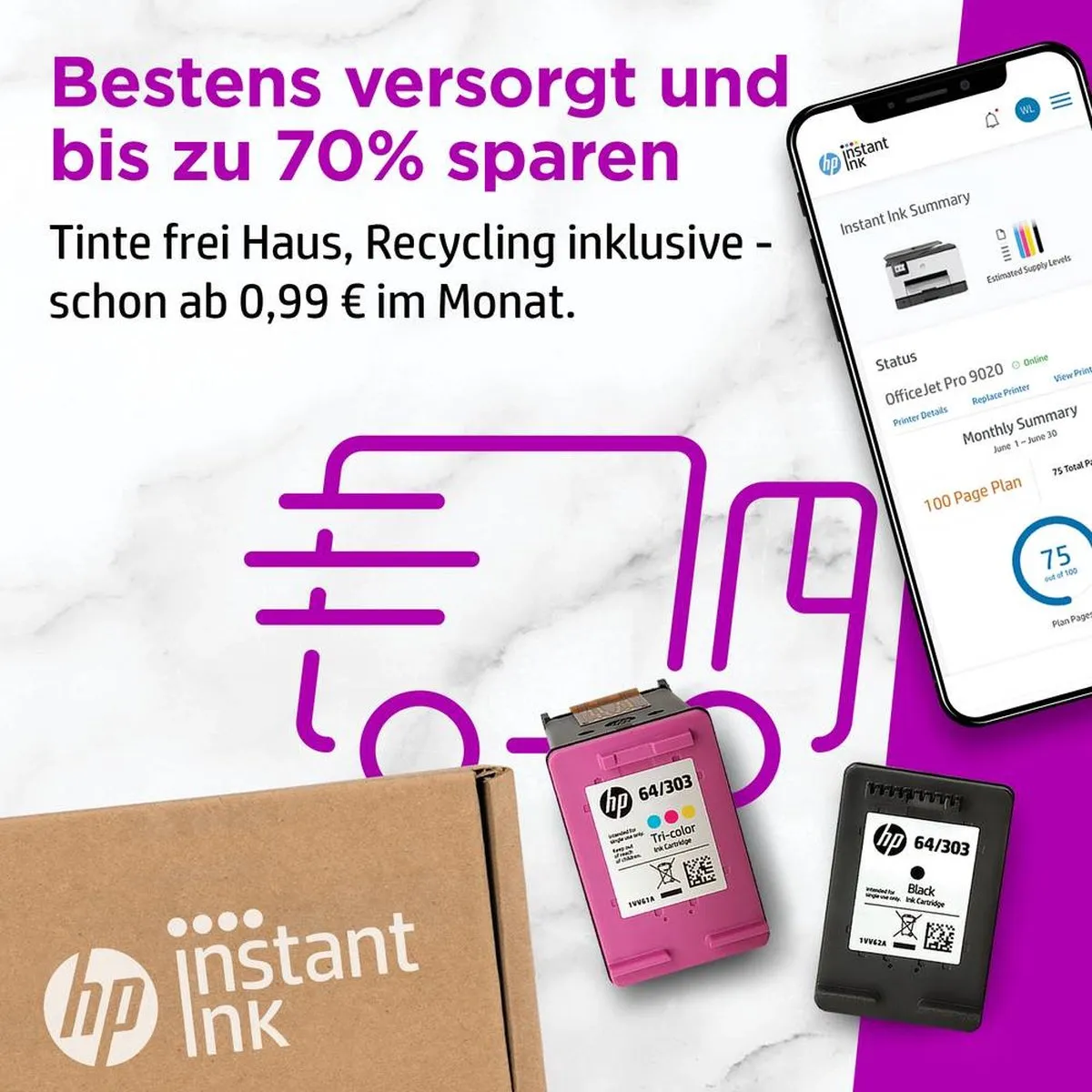 HP 903 T6L99AE Inktcartridge - Zwart