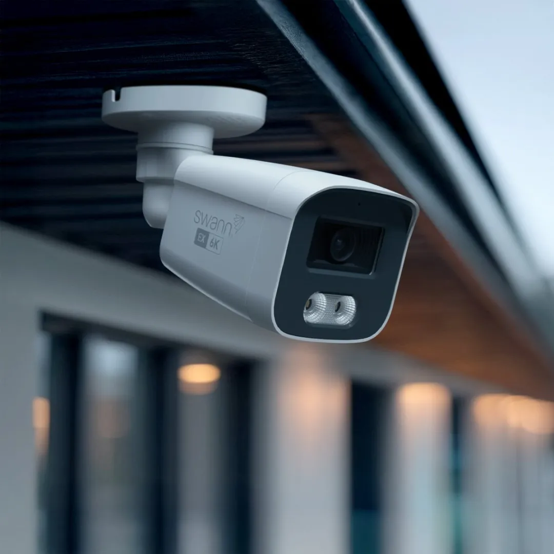 Swann EliteX 12MP Series - Beveiligingscamera's - Add-On Camera - cctv camerasysteem - Spotlight Bullet w 2 Way Audio Add On IP Camera - geen abonnementskosten - 6K Ultra HD - Spotlight Bullet IP Cameras - Met Microfoon