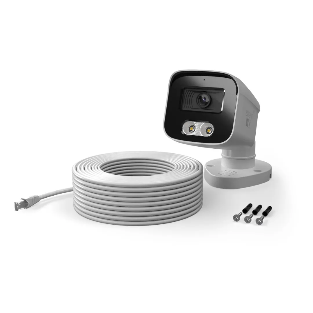 Swann EliteX 12MP Series - Beveiligingscamera's - Add-On Camera - cctv camerasysteem - Spotlight Bullet w 2 Way Audio Add On IP Camera - geen abonnementskosten - 6K Ultra HD - Spotlight Bullet IP Cameras - Met Microfoon