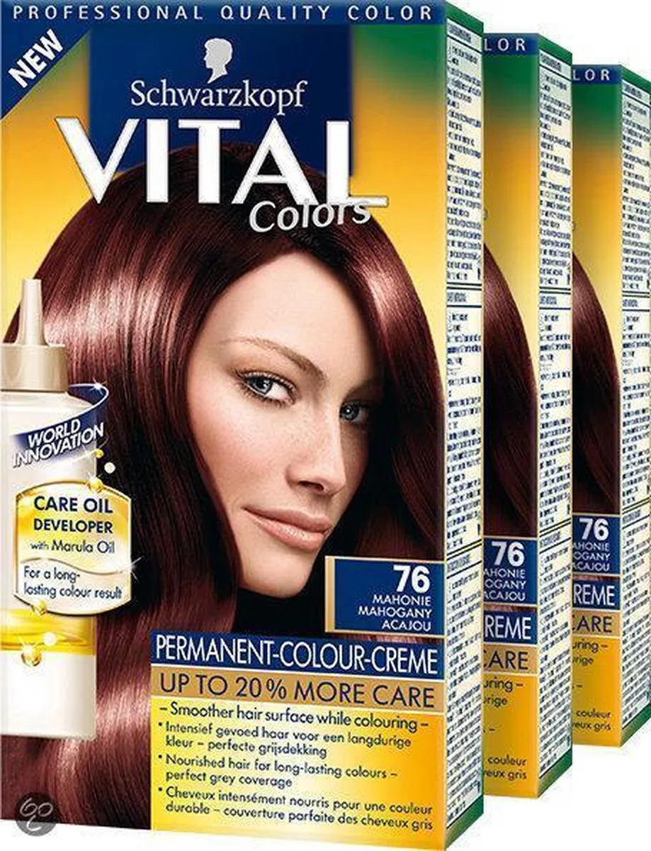 Schwarzkopf Vital Colors 76 Mahonie Permanent Haarkleuring