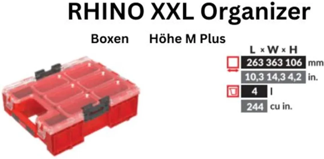 Toolbrothers RHINO XXL Organizer M+ Boxen 4L - IP66 - afbeelding 5 van 6