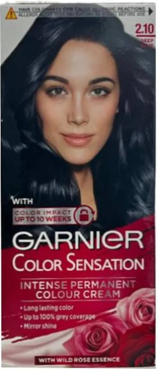 Garnier Color Sensation Intense Permanente Kleurcrème 2.10 Deep Blue 112ml