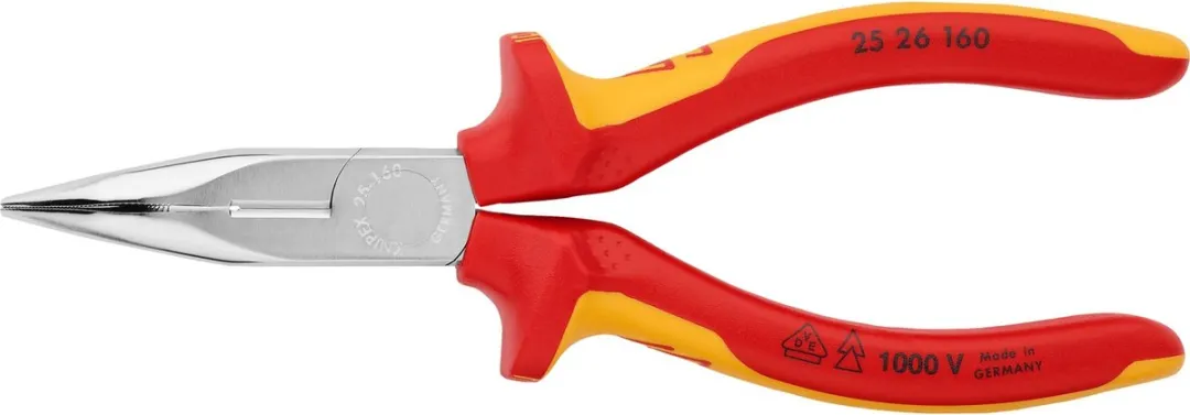 Knipex 25 26 160 Radiotang Gebogen + Zijsnijder 160mm VDE