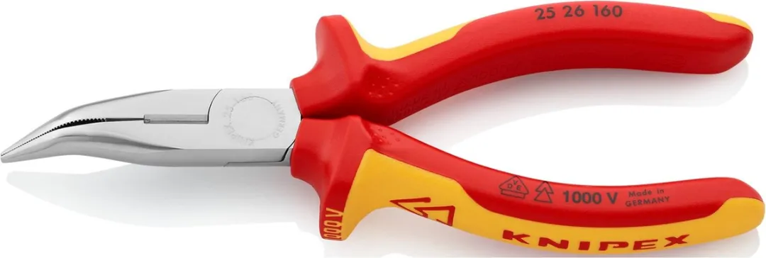Knipex 25 26 160 Radiotang Gebogen + Zijsnijder 160mm VDE