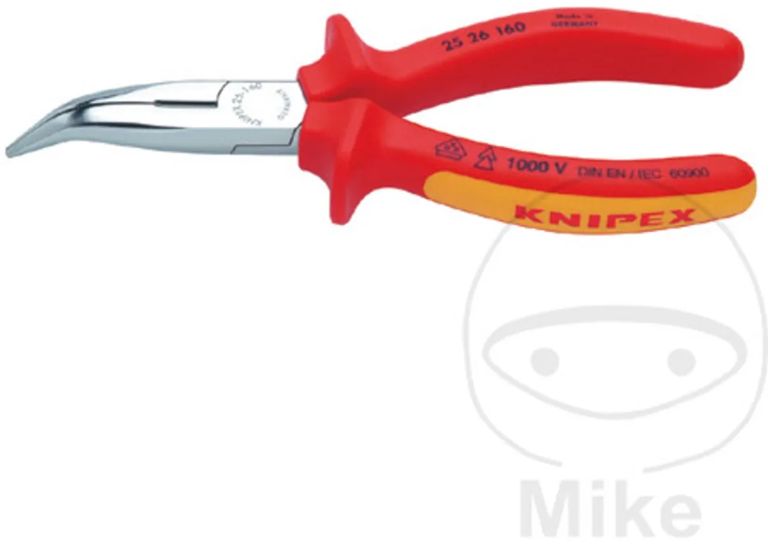 Knipex 25 26 160 Radiotang Gebogen + Zijsnijder 160mm VDE