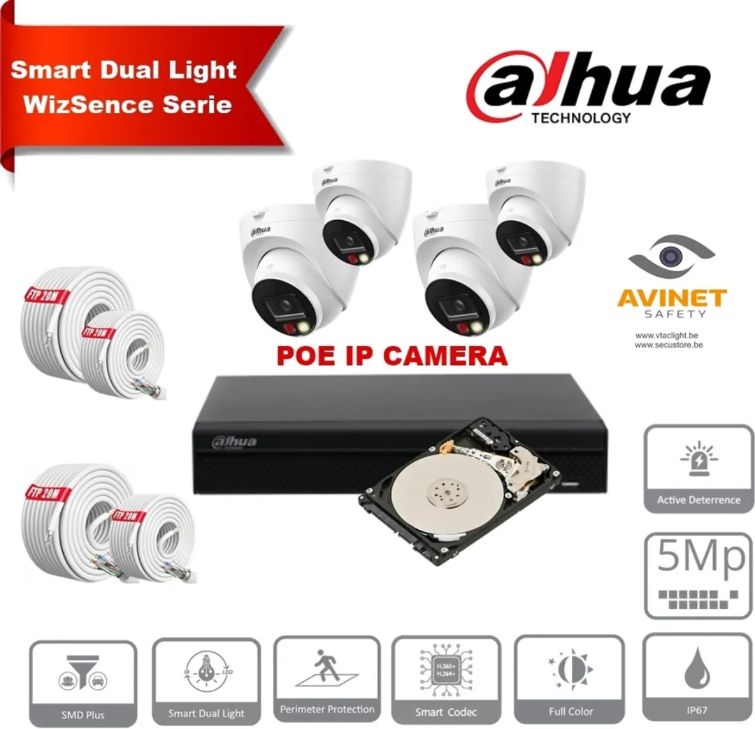 Dahua WizSense-serie 2549tmp IP-camerakit