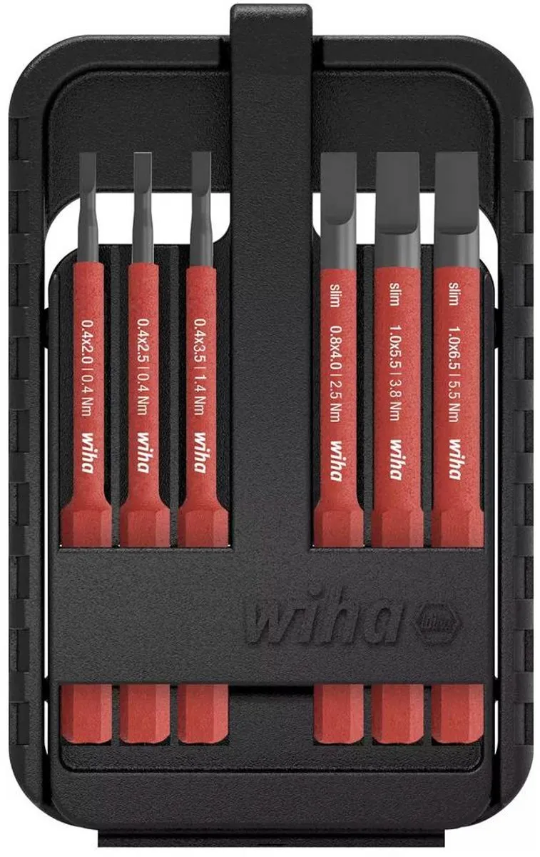 Wiha Wisselklingset 6-delig Plat VDE