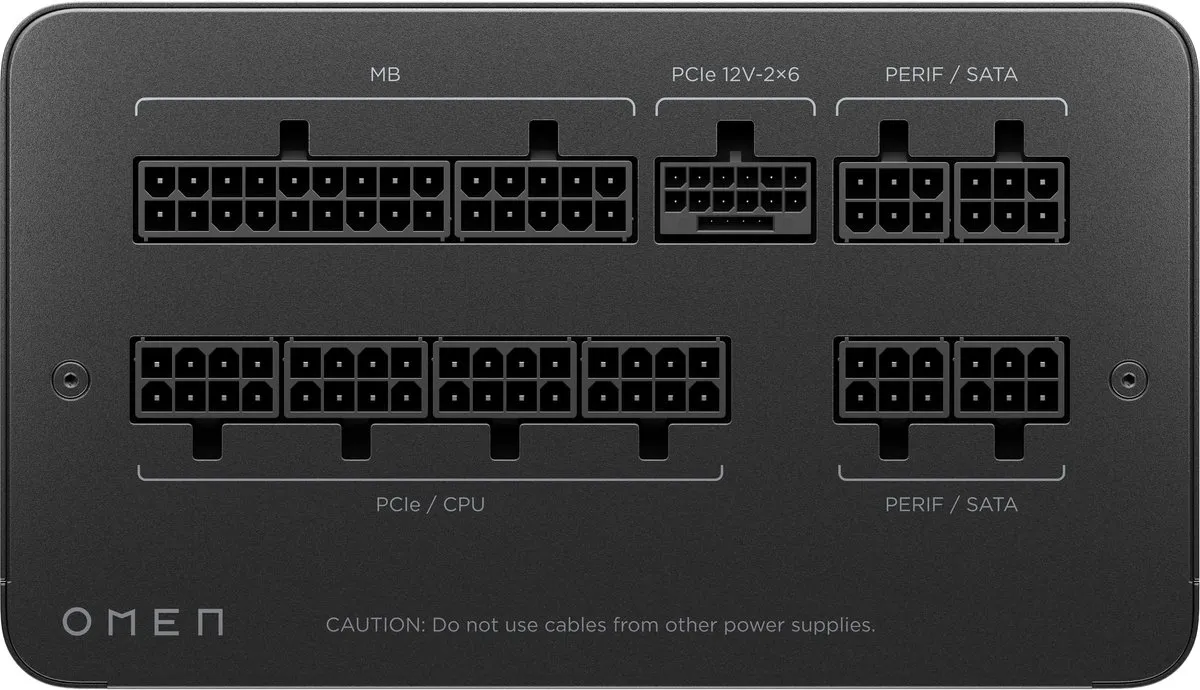 HP OMEN 1000W Power Supply - ATX 3.1 Fully Modular 80 Plus Gold power supply unit Zwart