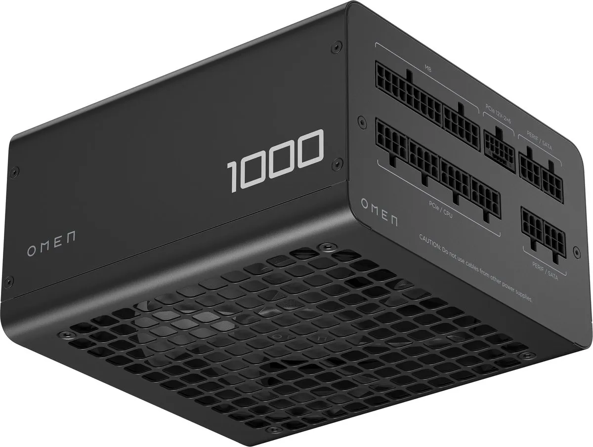 HP OMEN 1000W Power Supply - ATX 3.1 Fully Modular 80 Plus Gold power supply unit Zwart