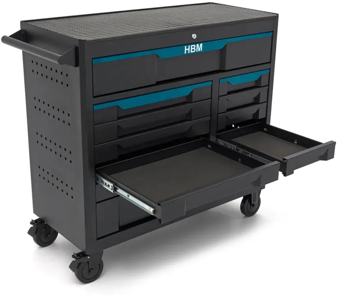 HBM Gereedschapswagen 12 Lades 106cm - Zwart/Blauw
